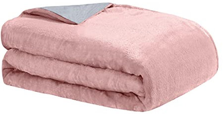 Dream Lab Couverture lestée réversible avec Housse Amovible, 6,8 kg, Rose Doux