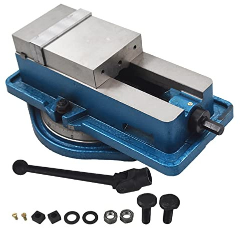 marddpair Heavy Duty Milling Vise 4 Inch 360 Degree Swiveling Base Accuracy Mill Vise Fit for Milling Shaping and Drilling Machines
