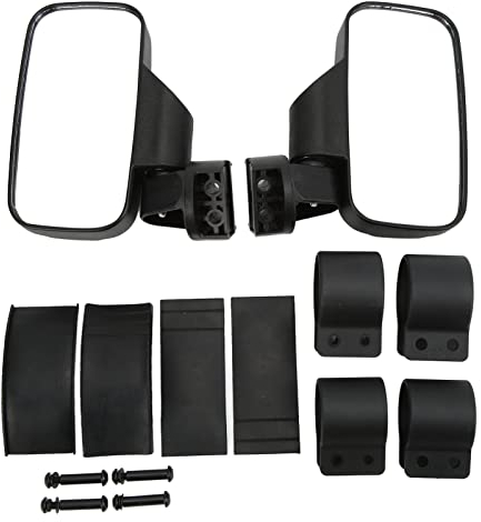 Auto-Seitenrückspiegel, UTV Seitenspiegel 1,75 Zoll 2 Zoll Rückspiegel Seitenspiegel Ersatz für Polaris RZR UTV AVT Überrollbügel Schwarz