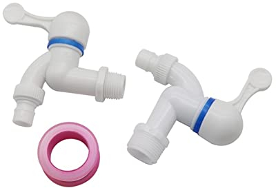 Schlauchanschlussadapter Kunststoff 3/4 1/2 Steckhahn 15mm Auslassdurchmesser Dichtungsband Garten Bewässerung Waschmaschine Wassersteuerventil (Color : 1I2)