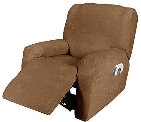 ele ELEOPTION Sesselschoner für Relaxsessel, Samt Relaxsesselbezug Stretchhusse, Abnehmbar und Waschbar rutschfest Sesselschoner Sesselbezug für Fernsehsessel