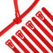 XINGO 100 fascette fermacavi da 25,4 cm, rosse, regolabili, riutilizzabili, per uso interno ed esterno, in plastica