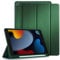 CACOE Case Compatible with iPad 9th /8th /7th Generation 2021 2020 2019, 10.2 Inch Case with Pencil Holder, Soft TPU Back Cover Auto Wake/Sleep, Dark Green