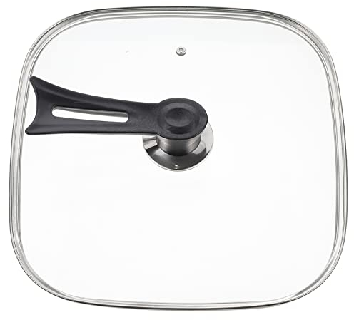 HEMOTON Pfannendeckel Eckig Quadratischer Topfdeckel aus mit Hitzebest?ndigem Griff Anti- ?l- Spritzer Kochdeckelabdeckung Verdicken Kochdeckelabdeckung für Bratpfannen T? Pfannen Bratpfannen