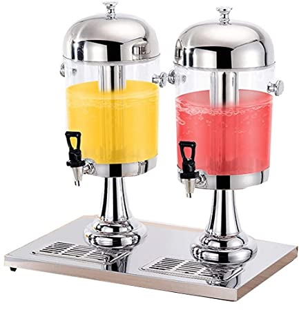 Getränkespender Bierzapfanlage Bier-Getränketurm-Edelstahl-Doppelkopf-Saftspender Selbstbedienungs-Saftmaschine Getränkemaschine Biermaschine (Size : 57x35x60cm)