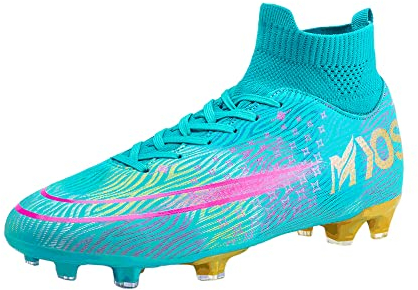 Botas de Fútbol para Hombre Zapatos de fútbol Tacos Cesped Artificial Zapatillas de Fútbol Zapatos de Fútbol Tacos Fútbol Deporte de Caña Alta Zapatos de Entrenamiento Tallas 35-45