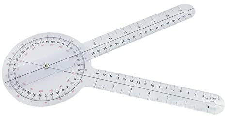 Goniometro chiaro,Goniometro Goniometro ortopedico trasparente - Goniometro a 360 gradi per metro del corpo Goniometro Goniometro righello Abbto