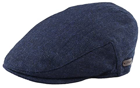 TruClothing.com Mens Flat Cap Wool Herringbone Tweed Vintage Classic 1920s Unisex Del Boy