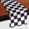 Chemin de table rectangulaire moderne à carreaux noir et blanc - 30 x 275 cm - Pour maison, cuisine, café, salle à manger, ferme, fête, réunions