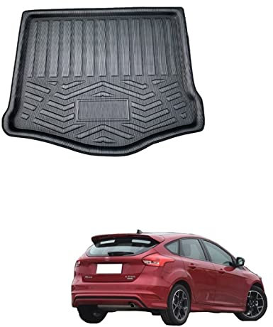KIOOS Forro Carga para Maletero Trasero Coche, Alfombra para Maletero, Alfombrilla para Suelo, Bandeja, para Ford para Focus Mk3 2012-2017 2018 Bandeja Maletero