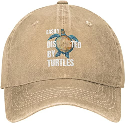 501 Baseball Cap Lustige Schildkröten Lassen Sich Leicht Von Schildkröten Ablenken Trucker Hut Mode Baseballkappe Unisex Baseballmütze Für Running Außenbereich Reisen