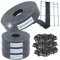 Sorton® Kit de Lamelles Occultation, Brise Vue Grillage Rigide pour Occultant Cloture, Bande Brise Vue Brise Vue PVC, Lamelle Occultante Grillage Rigide, Bande Occultante 46MM x 280M+400Clips-RAL7015
