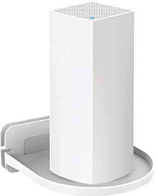 Router Wall Mount Bracket Holder For Home Mesh Wifi System - Support for Tenda Nova, Linksys Velop, TP-Link, D-Link, Google Nest Wifi Router Holder (White)