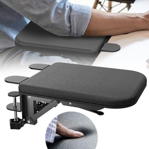 NODOCA Arm Rest for Desk, Ergonomics Wrist Rest, Desk Extender, Soft Sponge Built-in, Comfortable Arm Support for Desk, Wrapped in Eco-Friendly Leather, Foldable Elbow Rest for Desk, Home, Office