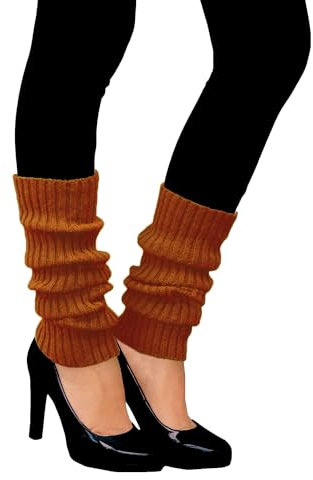 Oblique Unique® Sexy Damen Bein Stulpen Strümpfe für 80er Jahre 80s Motto Party Fasching Karneval Tanzen Aerobic Kostüm Accessoires (Altorange)