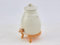 Vinaigrier en Grès Blanc 3,5L Poterie Artisanale Support en Bois pour la Macération à la Maison