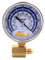 60 mm Vacuometro a doppia scala Manometro Strumento di misura dell'aria accurato per pompa a vuoto per la misurazione aria, acqua e olio Display a quadrante 0-14psi Connettore G1/8in (Solo manometro)