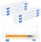 Yominerr 6Pcs Plastic Paint Brush Storage Box,13 Inch Clear Paint Brush Holder Drawing Pen Container with Buckle Plastic Paint