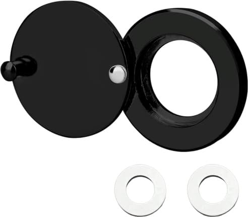 Türspion Abdeckung, Schwarz Türlochabdeckung mit Selbstklebendem, flache Türspionabdeckungen für Hotels
