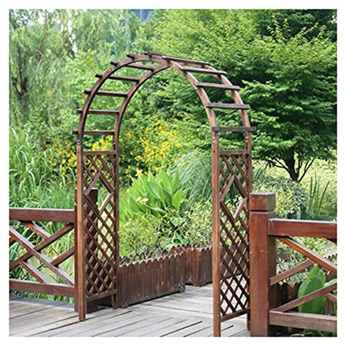 Pergolato da giardino in legno, arco nuziale per varie piante rampicanti, pergola resistente con traliccio ad arco in legno di rose per giardino sul retro, prato, 47x88,5 pollici/59x88,5 pol
