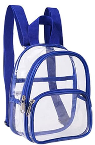 Itkcozcg Transparenter Rucksack, durchsichtiger Rucksack, PVC-Rucksack, Stadiongenehmigung, Schulrucksack für Reisen, Uni