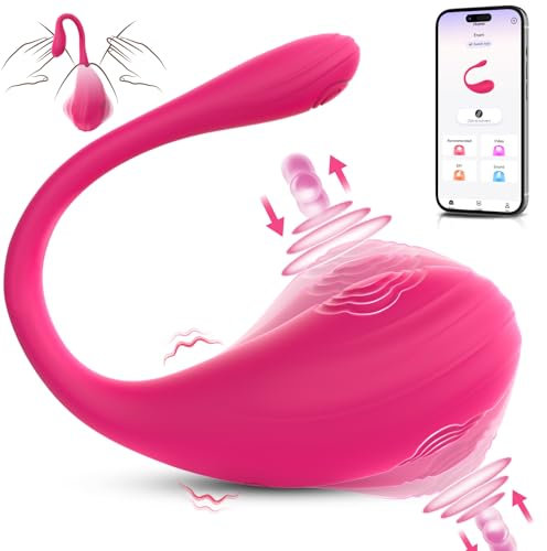 Pangpangmi Sex Toýs Femme Couple Vibromasseur, Femme Clitoridien Puissant avec 7 Battement et Vibration Sex Toys Vibromasseurs Feminin à Distance, APP Gode Vibro-masseur Dildo Oeuf Vibrant Sextoy