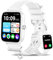 Iaret Smartwatch Damen mit Telefonfunktion, 1,85 Smart Watch, Bluetooth Anrufe, Fitness Tracker mit 100+ Sportmodi, Schrittzähler, Herzfrequenz, Schlafmonitor, Fitnessuhr für Android & iOS, Weiß