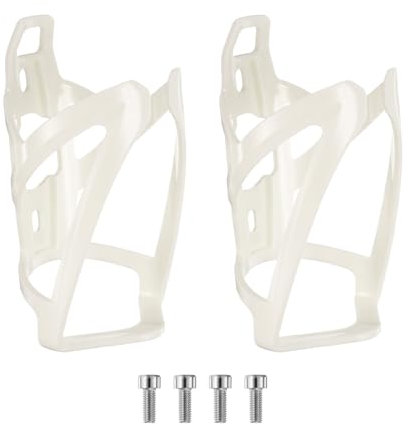 sourcing map Lot de 2 porte-bidons universels pour vélo de 13,2 cm en polycarbonate ultra léger avec vis pour VTT, montagne, gravier, blanc