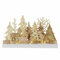Winterlandschaft Wald aus Holz LED Batterie Timer Deko-Leuchte Xmas 5LED/10LED Weihnachts-Deko X-Mas (Braun)