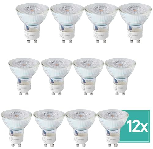 Oktaplex 12er Set LED Lampe GU10 warmweiss 2700K 450lm 2,5W LED Leuchtmittel 100° Abstrahlwinkel - Effizienzklasse A