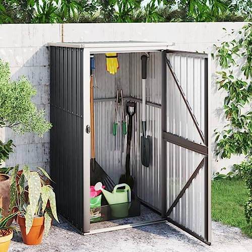 Abri à Outils de Jardin Anthracite 88x89x161 cm Acier galvanisé,Cabanes & abris de Jardin,20.45KG-316207