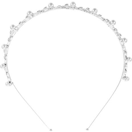Garneck Braut Stirnband Mit Perlen Und Kristall Haarreif Hochzeit Silber Blatt Diadem Für Verlobung Party Und Abschlussfeier Haarschmuck Für Frauen Und Mädchen