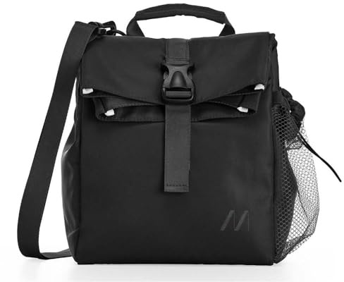 Muitomas, Borsa Termica Efficiente con Tasca Esterna, Materiale Resistente, Capacità di 8 L, Colore Nero