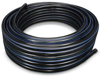 blizz-z Versorgungsrohr (PE) Länge: 50 m, Ø 25 mm, Wandstärke: 2,3 mm | Wasserleitung für Rasenflächen & Beet Bewässerung - über- & unterirdisch, trinkwassergeeignet, DVGW-zertifiziert - Made in EU