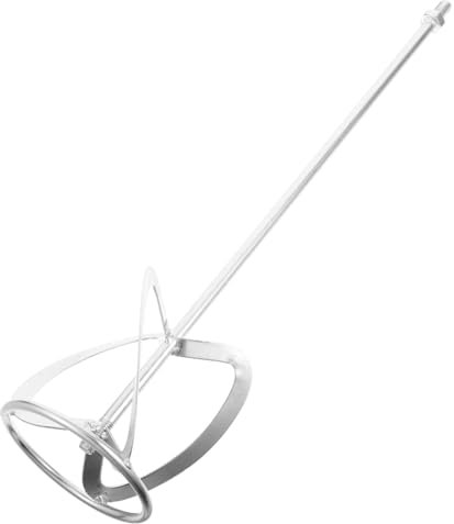 EXHUMKY Mélangeur de Peinture Acier Galvanisé avec Tige Filetée Robuste Accessoire pour Mélangeur Électrique Usage Domestique et Jardinage Durable et Facile à Nettoyer
