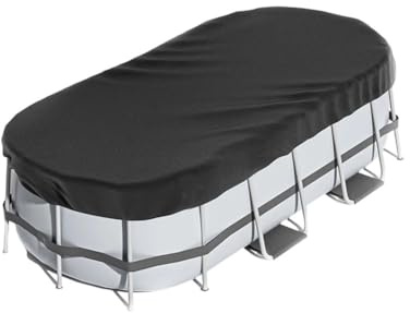 FACAIIO Bâche rectangulaire pour piscine hors sol, tissu Oxford 210D, stabilité améliorée, convient aux piscines elliptiques doubles carrées, 2,1 x 3 m/2,1 x 4 m/2,4 x 4,3 m
