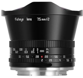 Compatible for Sony E Mount, Fuji X Mount, 7.5mm F2 APS-C Ultra Wide Angle Fisheye Lens(E mount)