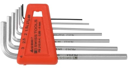 PB Swiss Tools Sechskant-Winkelschraubendreher-Satz, verchromt, 7-teilig