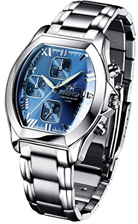 FIREFOX NEBUKADNEZAR FFS175-103a Sunray blau Damenuhr Armbanduhr Chronograph massiv Edelstahl Sicherheitsfaltschließe wasserdicht Laufwerk Miyota OS10