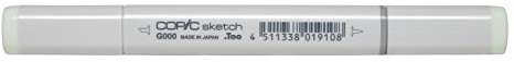 COPIC Sketch Marker Typ G - 000, Pale Green, professioneller Pinselmarker, mit einer Super-Brush-Spitze und einer Medium-Broad-Spitze