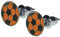 Soul-Cats 1 Paar Fussball Ohrstecker Ohrringe Ball WM EM, Farbe:orange