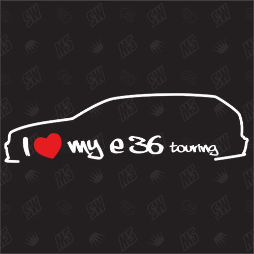 speedwerk-motorwear I Love My E36 Touring - Sticker Bj. 95-99