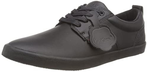 Kickers Men's Kariko Gibb Leather Shoes | Comfortable | Extra Durability, Black, 9 UK