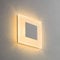 LED Treppenbeleuchtung Premium SunLED Small 230V 1W Echtes Glas Wandleuchten Treppenlicht mit Unterputzdose Treppen-Stufen-Beleuchtung Wand-Einbauleuchte (ALU: Silbergrau; LICHT: Warmweiß, 1 Stück)