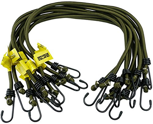 Savage Island Lot de 10 Tendeurs Elastiques Résistants - Vert Olive