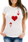 MoonWorks® Damen T-Shirt Kartenspiel Kostüm Spielkarten Gruppenkostüm Karten Fasching Karneval Faschingsshirt Herz Ass weiß 3XL