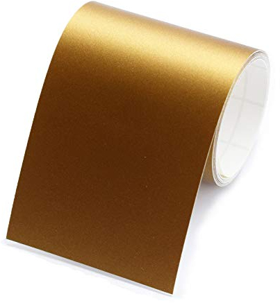 1 Rolle Bordüre/Borte gold selbstklebend, 4cm breit & 5m lang, für die Wand in Wohnzimmer & Schlafzimmer