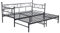 setsail Florenz Metallbett Tagesbett ausziehbar auf 180x190 cm Ausziehbett Kinderbett Bettgestell Metall Gästebett Couchbett Schwarz