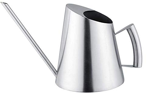 HERCHR Arrosoir d'intérieur de 1.5L en Acier Inoxydable, Pot d’Arrosage Long Bec Mini Arrosoir de Jardin pour la Maison et Bureau Plantes