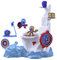 Marvel Stunt Squad Schmetter-Turm Spielset mit Captain America und Thanos, 3,5 cm große Action-Figuren